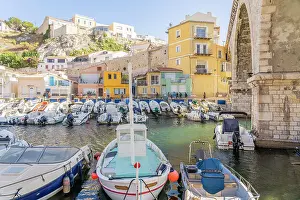 Harbours Prints: Vallon des Auffes, Marseille, Provence Alpes Cote d'Azur, Bouches du Rhone, France
