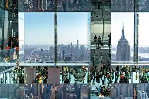 One Vanderbilt building, mirrors and downtown view of Manhattan, New York City, USA