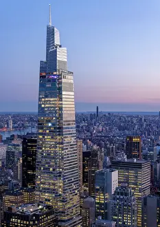 Top Of The Rock Prints: One Vanderbilt at dusk from Top of the Rock (Rockefeller Centre)