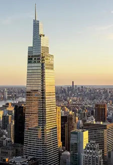 Top Of The Rock Prints: One Vanderbilt at sunset, from the Top of the Rock (Rockefeller Centre)