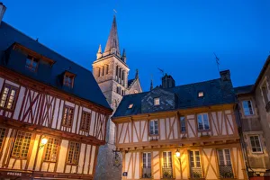 Vannes by night, Brittany, France