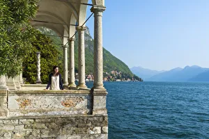 Varenna, Lecco province, Lombardy, Italy Interior of the Villa Monastero garden in Varenna