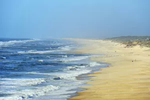 Deserted Collection: The vast sandy of Praia Velha, Sao Pedro de Moel. Marinha Grande, Leiria. Portugal