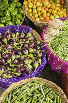 Vegetable Prints: Vegetable market, Udaipur, Rajasthan, India
