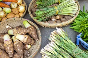 Viet Nam Prints: Vegetables for sale at Hoi An market, Quang Nam Province, Vietnam