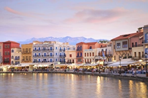 The Venetian Harbour, Chania, Crete, Greek Islands, Greece, Europe