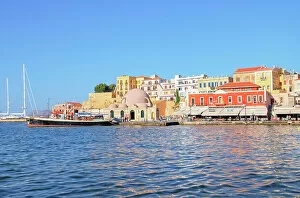 Images Dated 1st September 2022: The Venetian Harbour, Chania, Crete, Greek Islands, Greece