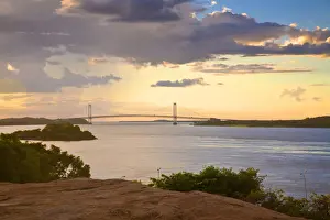 Ciudad Bolivar Prints: Venezuela, Ciudad Bolivar, View of Orinoco River and Puente de Angostura