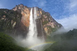 Venezuela, Guayana, Canaima National Park, View of Angel Falls from Mirador Laime