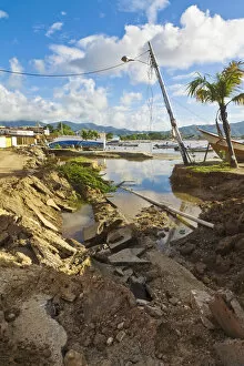 Images Dated 8th February 2011: Venezuela, Nueva Esparta, Isla De Margarita - Margarita Island, Juangriego, Flood damage