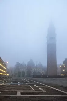 Deserted Collection: Venice, Italy. Piazza San Marco in the fog