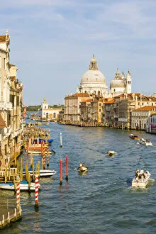 Images Dated 14th September 2016: Venice, Veneto, Italy. Buildings and boats in the canals
