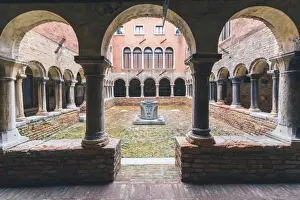 Venice, Veneto, Italy. The cloister of the Diocesan Museum of Sacred Art of Venice