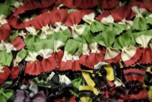Images Dated 19th June 2008: Venice, Veneto, Italy; Coloured pasta on display in a shop window
