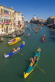 Event Prints: Venice, Veneto, Italy. Historical regatta event on the Grand Canal