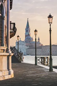 Venezia Prints: Venice, Veneto, Italy. San Giorgio Maggiore from the waterfront in Dorsoduro