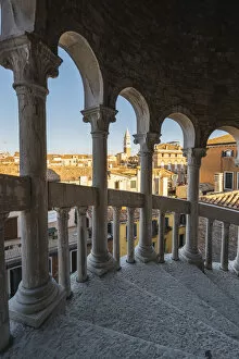 Venice, Veneto, Italy. The Scala Contarini del Bovolo spiral staircase