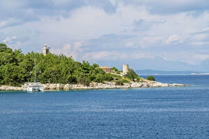 Images Dated 10th July 2023: Venitian lighthouse in Fiscardo, Kefalonia, Ionian Islands, Greek Islands, Greece
