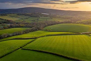 Images Dated 28th May 2021: Verdant rolling countryside in Dartmoor National Park, Devon, England