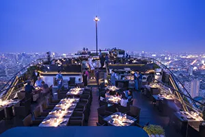 Rooftop Bar Prints: Vertigo bar, Banyan Tree Hotel, Sathorn, Bangkok, Thailand