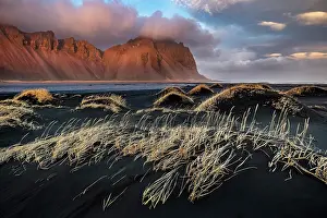 Icelandic Prints: Vestrahorn mountain bathed in evening light