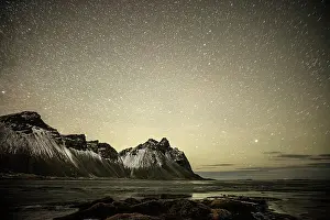 Southeast Iceland Prints: Vestrahorn under a starry night sky, Stokksnes, near Hofn, Southeast Iceland