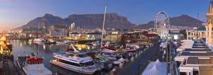Victoria and Albert (V+A) Waterfront at dawn, Cape Town, Western Cape, South Africa