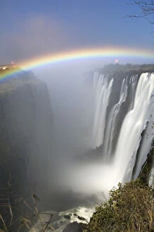 Victoria Falls Gallery: Victoria Falls at night, Zimbabwe / Zambia