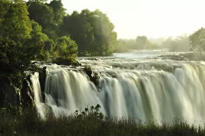 Images Dated 29th November 2012: Victoria Falls at sunrise, Zambezi River, near Victoria Falls, Zimbabwe, Africa