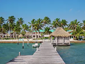 Cayo Ambergris Prints: Victoria House Resort at the waterfront of San Pedro Town