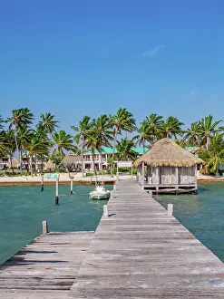 Cayo Ambergris Prints: Victoria House Resort at the waterfront of San Pedro Town