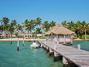 Cayo Ambergris Prints: Victoria House Resort at the waterfront of San Pedro Town