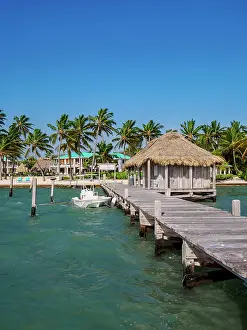 Cayo Ambergris Prints: Victoria House Resort at the waterfront of San Pedro Town