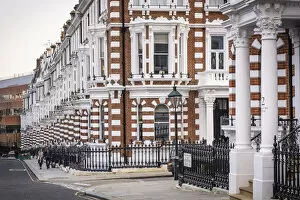 Victorian Terraced houses on Hornton Street, Kensington, London, England, UK