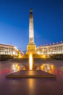 Images Dated 13th July 2018: Victory Square, Independence Avenue, Minsk, Belarus