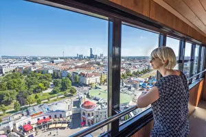 Historically Prints: Vienna, Austria, Europe. View from a cabin of the Giant Ferris Wheel