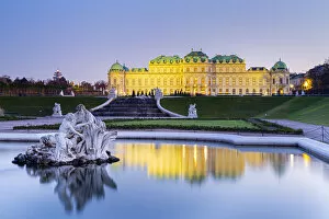 Vienna Gallery: Vienna, Austria Upper Belvedere Palace and fountain