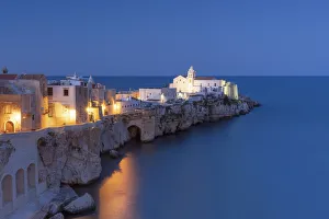 Gargano Prints: Vieste, taken during a blue hour in summer time, municipality of Vieste, Foggia province