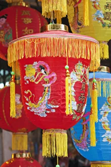 Images Dated 30th March 2011: Vietnam, Hanoi, Decorative Paper Lantern