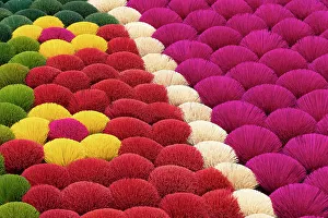 Vietnam, Hanoi, Quang Phu Cau village, Incense sticks