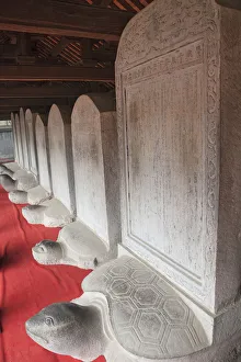 Images Dated 30th March 2011: Vietnam, Hanoi, Temple of Literature, The Doctors Steles