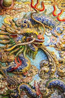 Stone Carving Prints: Vietnam, Ho Chi Minh City (Saigon), Cholon, Phuoc An Hoi Quan Pagoda