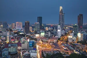 City Skyline Prints: Vietnam, Ho Chi Minh City (Saigon), Dong Khoi, City Skyline