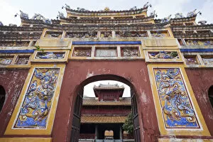 Images Dated 8th February 2010: Vietnam, Hue, Citadel, Imperial Enclosure, To Mieu Temple Gateway