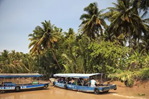 Channels Prints: Vietnam, Mekong Delta, My Tho, Tourist boats on the delta canals