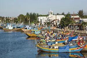 Images Dated 17th January 2013: Vietnam, Mui Ne, Fishing Boat Harbour at Phan Thiet
