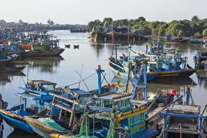 Images Dated 17th January 2013: Vietnam, Mui Ne, Fishing Boat Harbour at Phan Thiet
