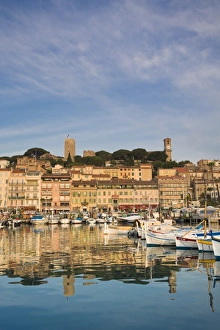 Cannes Prints: Vieux Port (Old Harbour) and old quarter of Le Suquet