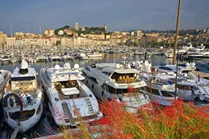Images Dated 22nd April 2009: Vieux Port (Old Harbour) and old quarter of Le Suquet, Cannes, Cote D Azur