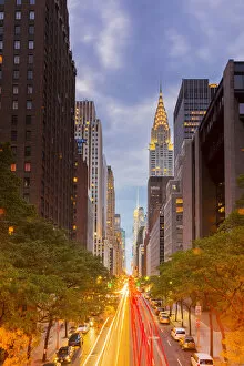 Images Dated 2nd February 2017: View down 42nd street from to the Chrysler building, New York, USA